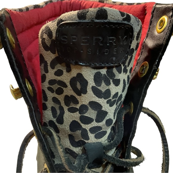 Sperry Top Sider boot women’s 8.5 Hikerfish Leopard print - Picture 4 of 11